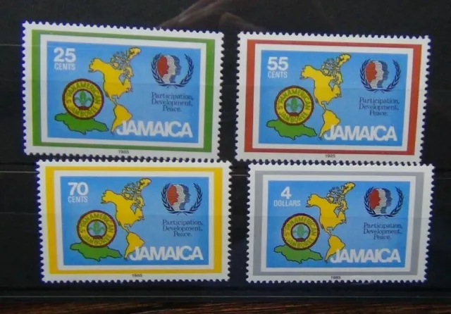 Jamaica 1985 International Youth Year & Scout Jamboree set MNH