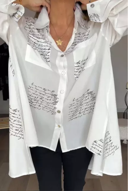 Spring/Summer New Fashion Print Loose Sexy Tuxedo Shirt 2