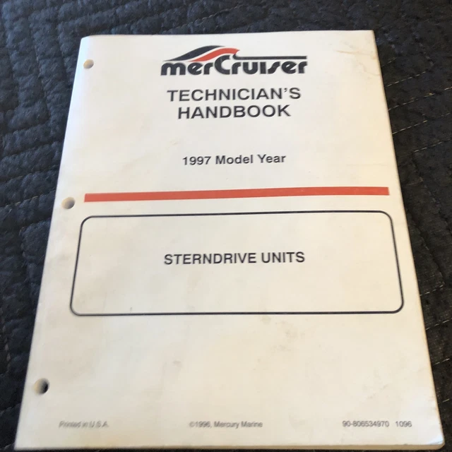 90-806534970 MerCruiser Technician's Handbook Model Year 1997 Stern Drive Units