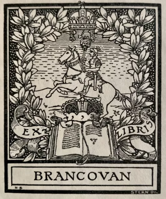 Exlibris Ex-Libris PRINCE BIBESCO-BASSARABA DE BRANCOVAN Stern Paris 48X53MM Moy