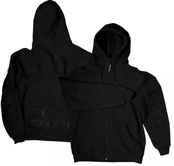 Rokker Zip Black Gr. M cooles Hoodie Motorrad Kapuzenpullover Hoody