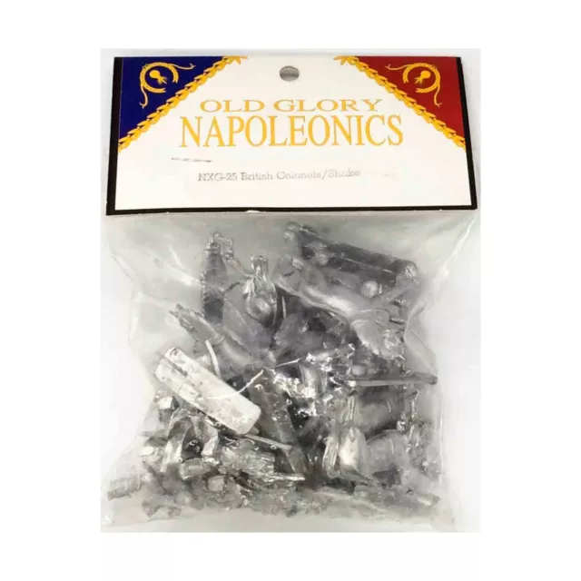 Old Glory Napoleonic British Mini 25mm British Colonels in Shako Pack New