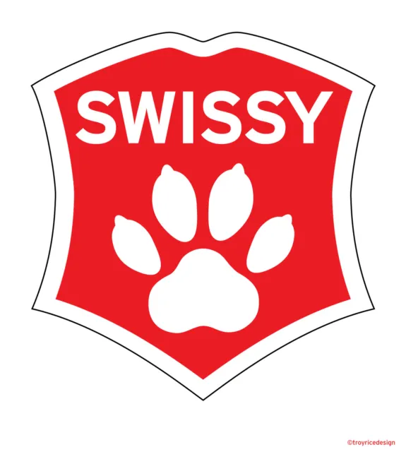 Greater Swiss Mountain Dog Car Decal. Swissy Sticker.
