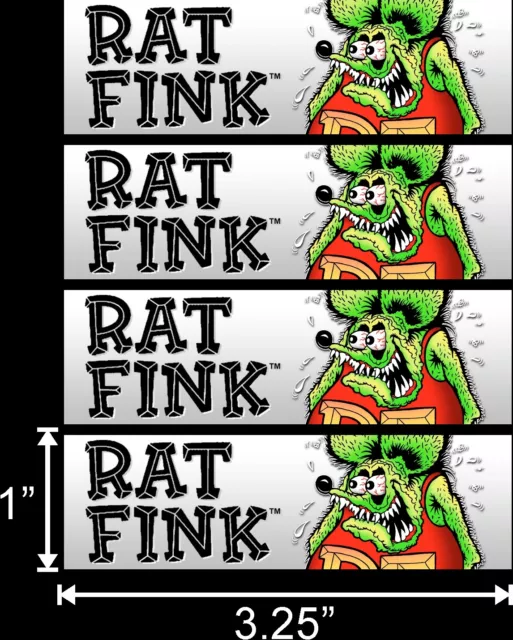 4 Pk Rat Fink Helmet Dash Rat Rod Hot Rod Muscle Car Vintage Performance Sticker