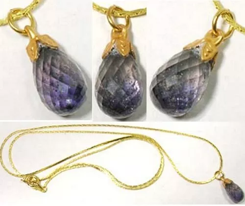 19thC Antique 6ct Purple Sapphire+Pendant Pope Innocent Constantinople Sack Gem
