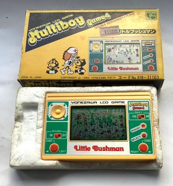 VINTAGE VERY RARE 1982 YONEZAWA LITTLE BUSHMAN LCD game (Near Mint