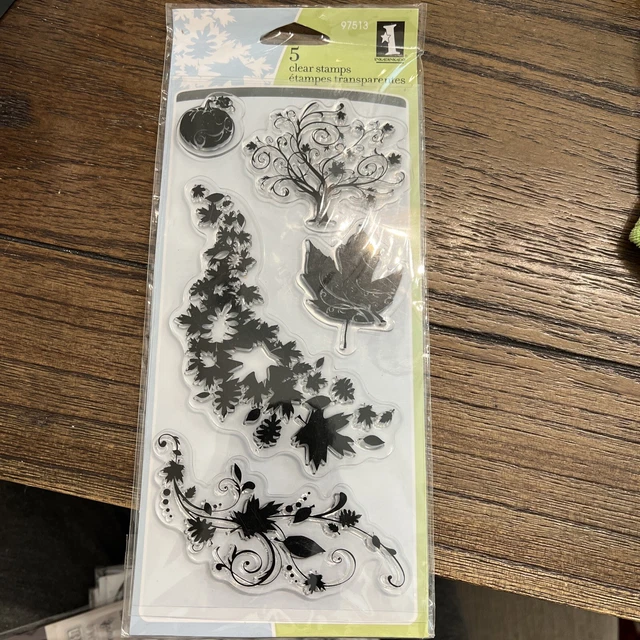 Inkadinkado Fall Season Clear Acrylic Stamp Set NEW