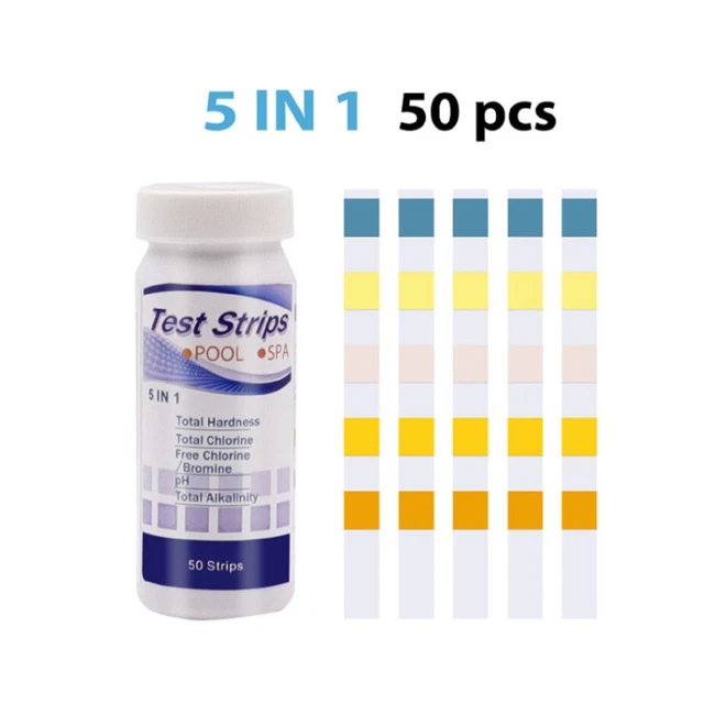 100 Strisce Reattive 3 In 1 Per Piscina E Acquario - Test PH, Cloro Libero E Alcalinità Totale, Per Acqua, Spa E Stagni