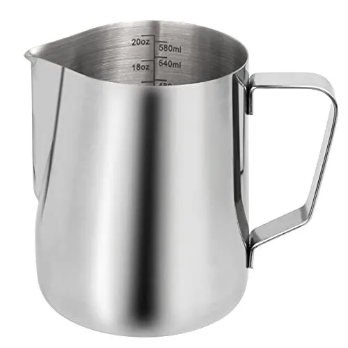 Milk Frothing Pitcher 20oz600mlstainless Steel Steaming Pitchers For Espresso