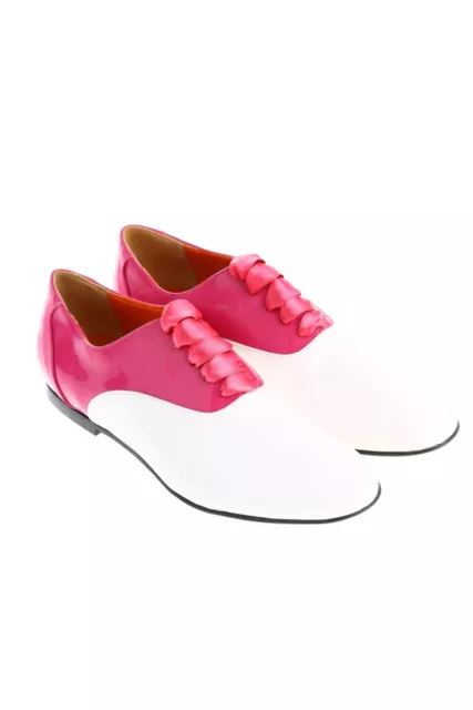 Saint-Honoré Paris Souliers lace-up shoes Patent 36.5 burgundy white NEW