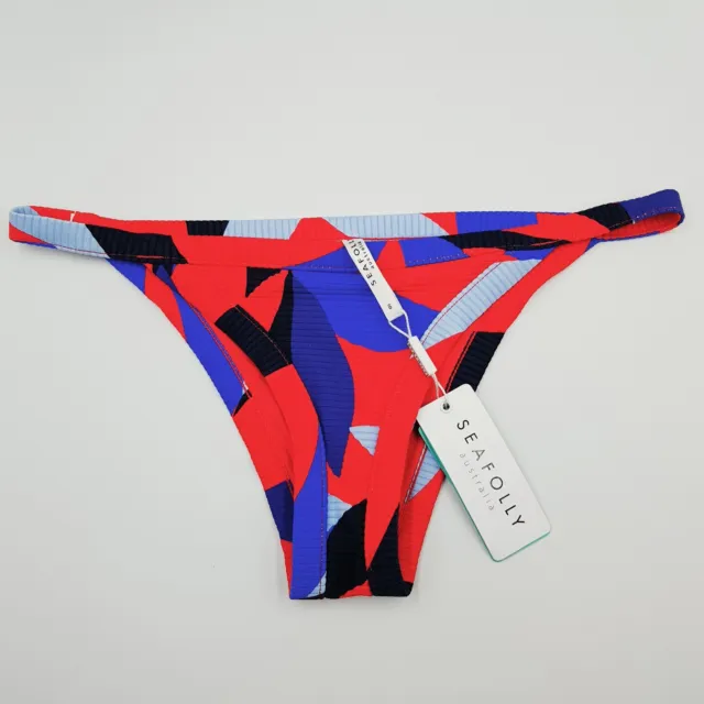 [ SEAFOLLY ] Womens Aloha Bound Brazilian Bikini Bottom NEW | Size AU 6 or US 2