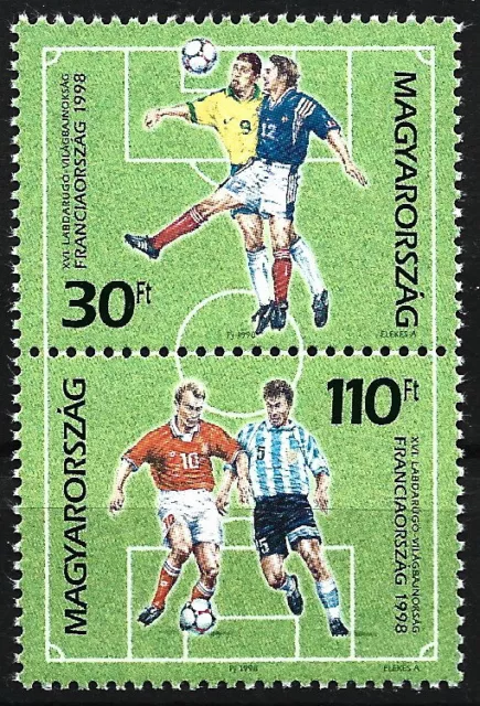 Ungarn - Fußball-Weltmeisterschaft Frankreich Paar postfrisch 1998 Mi. 4506-4507