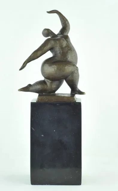Estatua Bailarín Acróbata Moderno Estilo Art Deco Estilo Bronce sólido Firmado