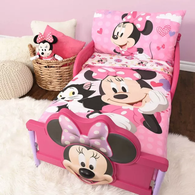 Openbox-Minnie Mouse Microfiber Sheet Set Toddler 3 Pcs Bedding Set 52" x 28"