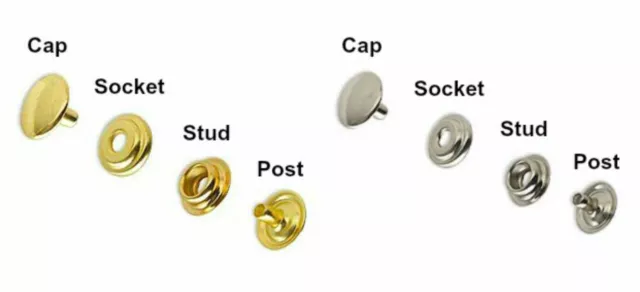 15MM Boutons Pression, Popper Presse Clou ,Choisissez Col & Quantité,Art K-54