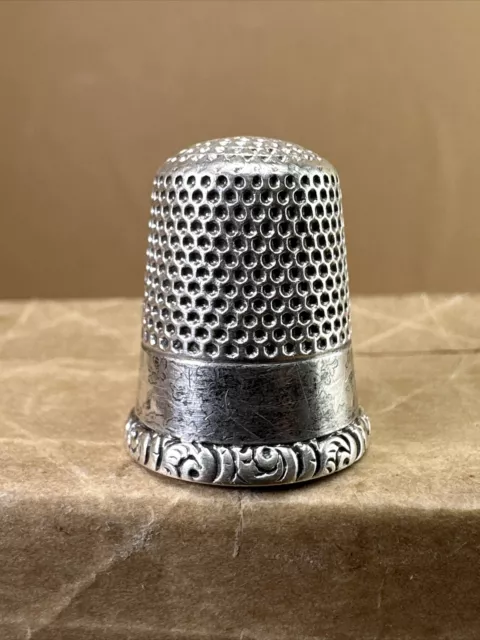 Antique Sterling Silver Thimble Size # 5 By Ketcham & McDougall