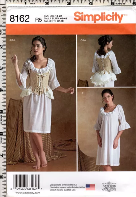 "Misses' 18th Century Undergarments" ©2016 Simplicity Pattern 8162 Size 14-22