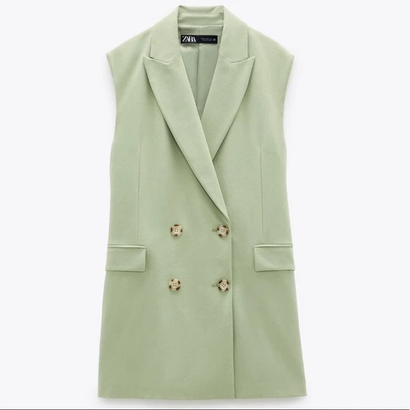 gilet vert femme zara