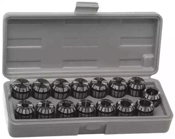 Accupro 10 Piece, 1/8 to 13/32" Capacity, ER16 ER Coolant Collet Set 0.02mm T...