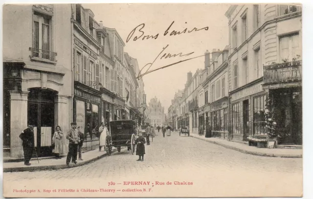 EPERNAY - Marne - CPA 51 - les rues et places - Rue de Chalons - Livraison