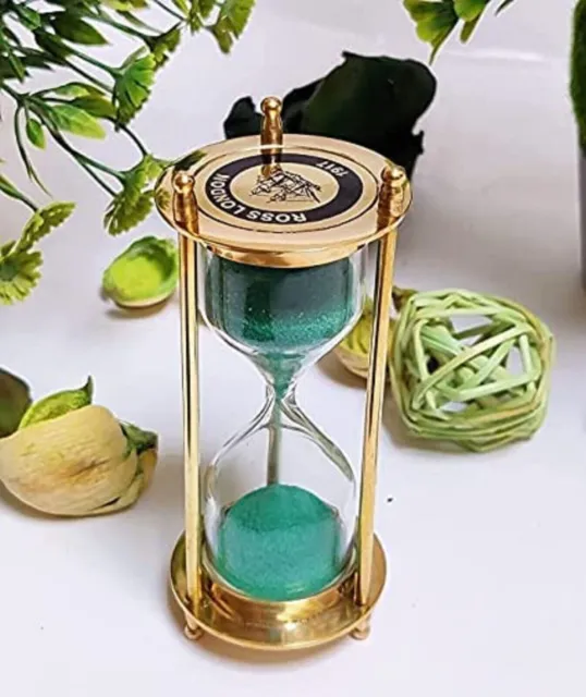 Brass Sand Timer Hourglass 1 Minutes Sand Clock Ross Landon Nautical Gifted