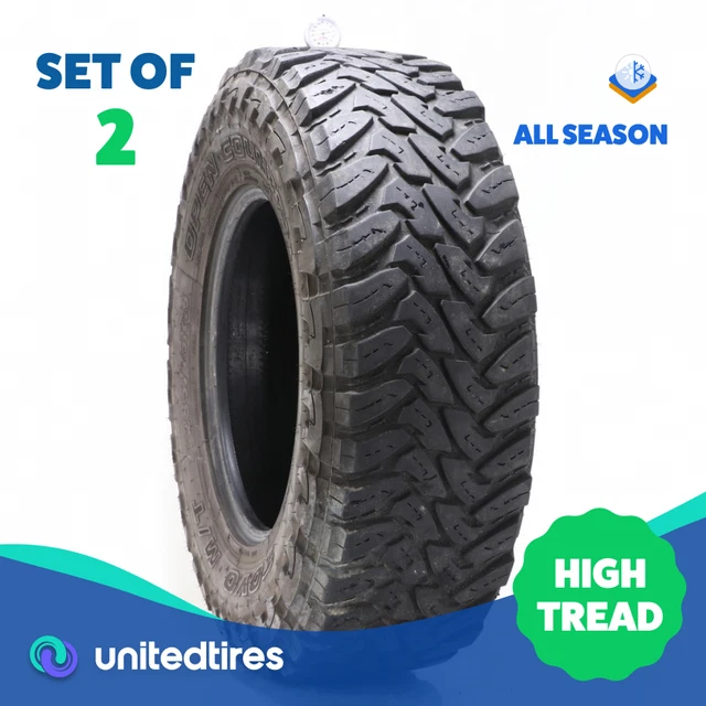 Set of (2) Used LT 285/75R18 Toyo Open Country MT 129/126P E - 10-11/32