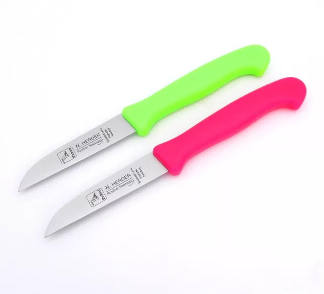 2 Solingen Küchenmesser Herder Gemüsemesser Solinger Obstmesser NEON pink grün