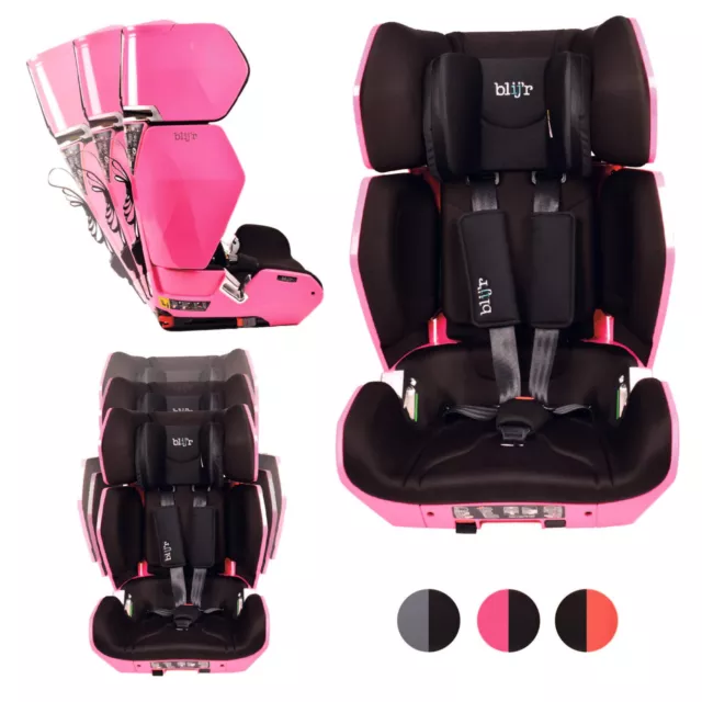 Blijr Uniek pink Siège de Voiture Chaise pour Enfant Ab 3,5 12 Ans Isofix Rose