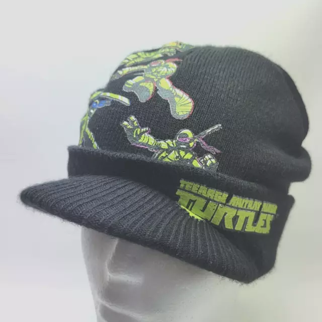 Nickelodeon Teenage Mutant Ninja Turtles TMNT Beanie Black Warm Winter Hat Cap