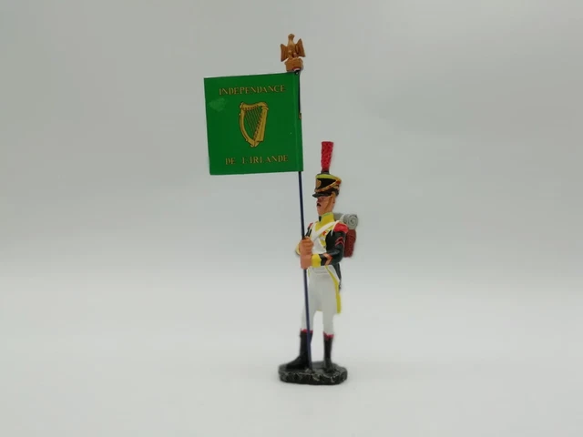 Figurine Hachette Porte-Drapeau Napoléonien - 4ème Régiment De Gardes D'Honneur 1813 - Collection Plomb - Occasion