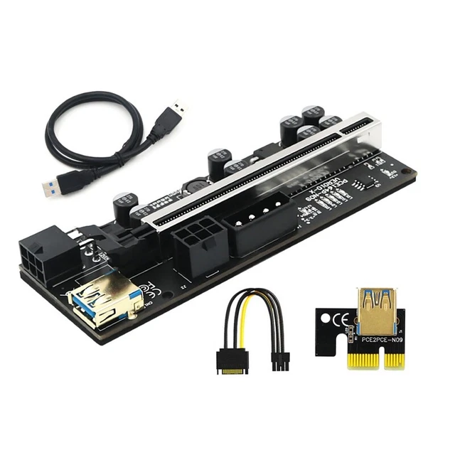 VER010X USB 3.0 Pci-e for  1x 4x 8x 16x Extender  15pin  to 6 Pi