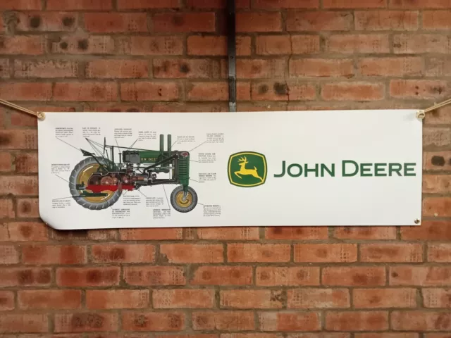 JOHN DEERE MODEL B TRACTOR  large pvc WORK SHOP BANNER garage   show banner