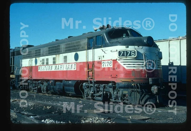 Original Slide WM Western Maryland Circus Colors F7A 7176 Decatur IL 1977
