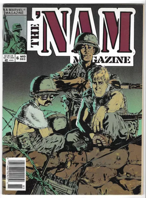 NAM MAGAZINE #6 ---VIETNAM WAR! MICHAEL GOLDEN! HI-GRADE! Marvel! 1988! VF/NM