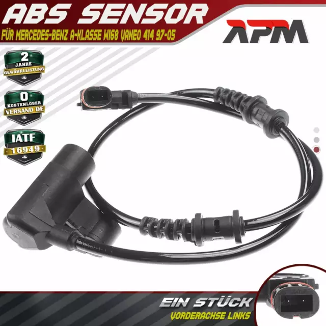 1x ABS Sensor Vorderachse Links für Mercedes-Benz A-Klasse W168 Vaneo 414 97-05