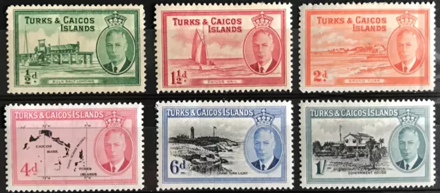 Turks & Caicos 1950-53 Selection Lmm