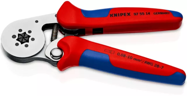Knipex Crimpzange selbsteinstellende Elektriker Drahtbeschläge 28-8 AWG 2