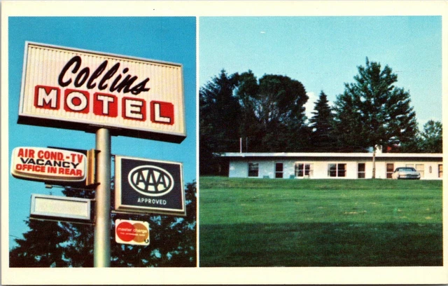 Collins Motel; Sharon, Pennsylvania  Postcard PA G3
