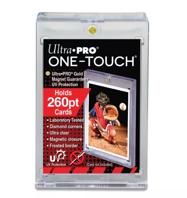 (5-Pack) Ultra Pro One Touch Magnetic Card Holder 260pt Super Thick Size w/ UV 2