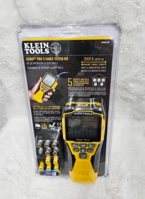 Klein Tools VDV501-851 Cable Tester Kit with Scout Pro 3 for Ethernet / Data