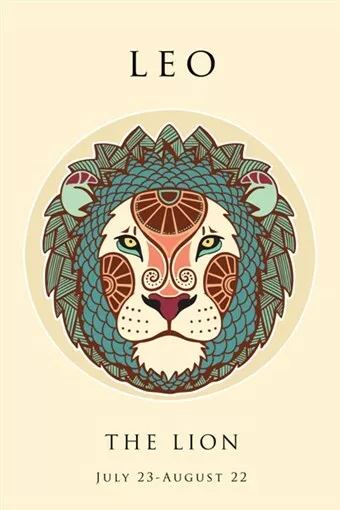 astrology art poster LEO 20x30 THE LION CLASSIC zodiac symbolic UNIQUE NEW