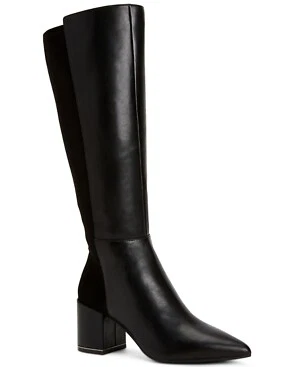 Alfani Women's Step N Flex Manila Pointed-Toe Boots, black leather, Size 7.5