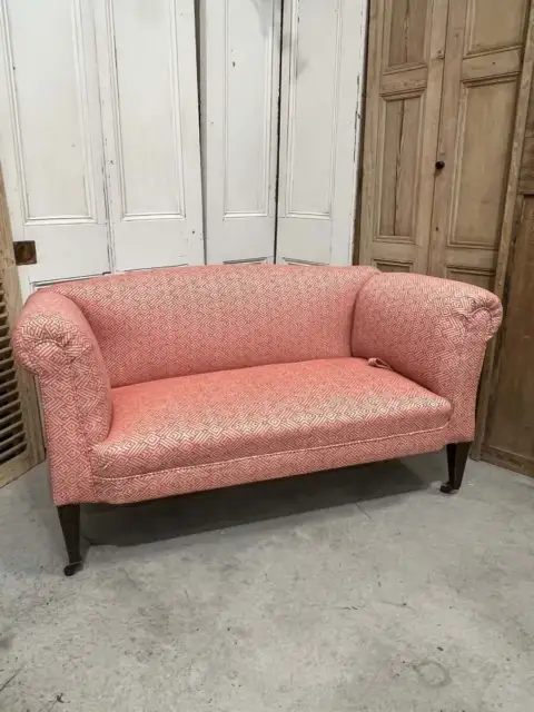 Stunning Reupholstered Victorian Drop Arm Sofa
