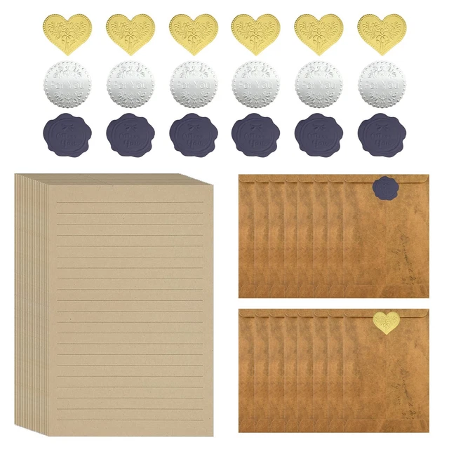 Lot de 50 feuilles de papier à lettre chamois 120 g A4 - Papier