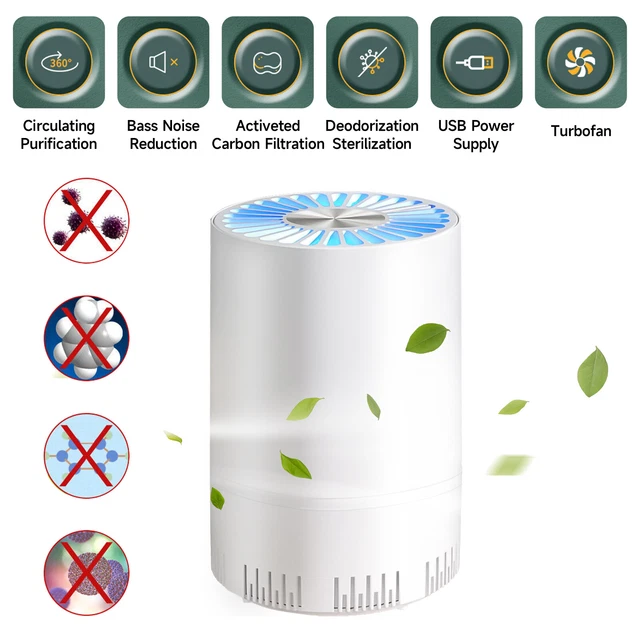 Room Air Purifier HEPA Filter Home Smoke-Cleaner Eater Indoor Dust Odor Remover