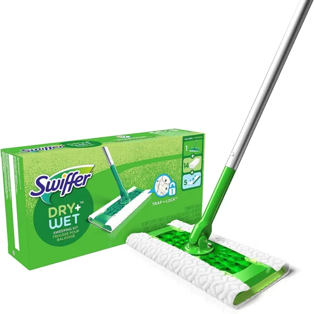 Swiffer Sweeper 2-in-1 Mops for Floor Cleaning, Dry and Wet Multi Surface Floor