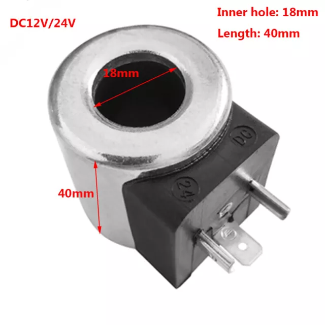 HYDAC Excavator Hydraulic Pump Solenoid Valve Coil DC12V/24V Inner Diameter 18mm