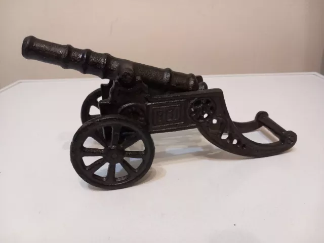 Collectable Cast Iron Table Cannon Vintage StyleModel Sculpture Replica Ornament