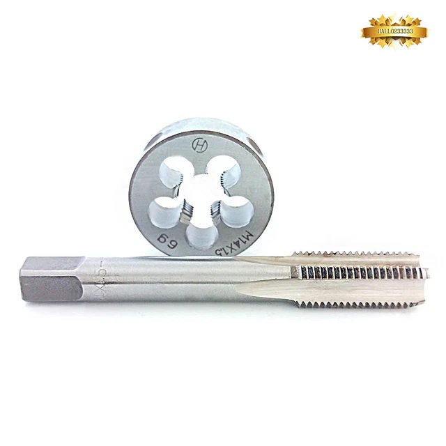 M14×1.5 HSS Metric Tap And Die Set,Thread Tap + Round Die Right Hand HSS Taper