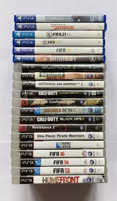 Lot 20 Jeux PS3 + PS4 - Sony Playstation 3 + Sony Playstation 4 - Testés 90% PAL